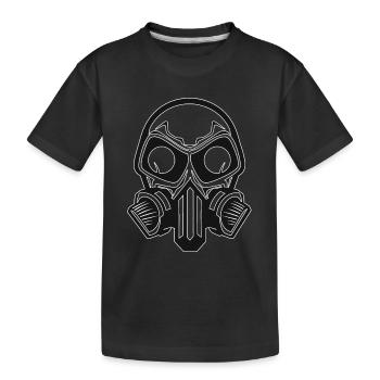 Toxic Raver Skull - Kids' Premium Organic T-Shirt - black - Front