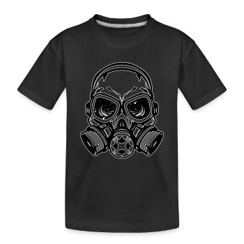 Toxic Dance Skull - Kids' Premium Organic T-Shirt - black - Front
