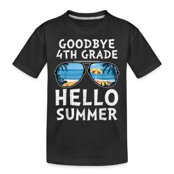 Lunettes de soleil d’été Dernier jour d’école Adieu 4ème G - T-shirt bio Premium Enfant - noir - Devant