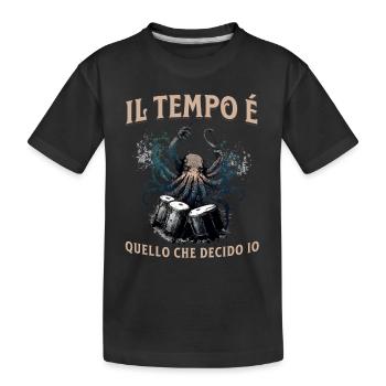 Il Tempo Quello Che Decido Io Strumento Musicale - Kinder Premium Bio T-Shirt - Schwarz - Vorne