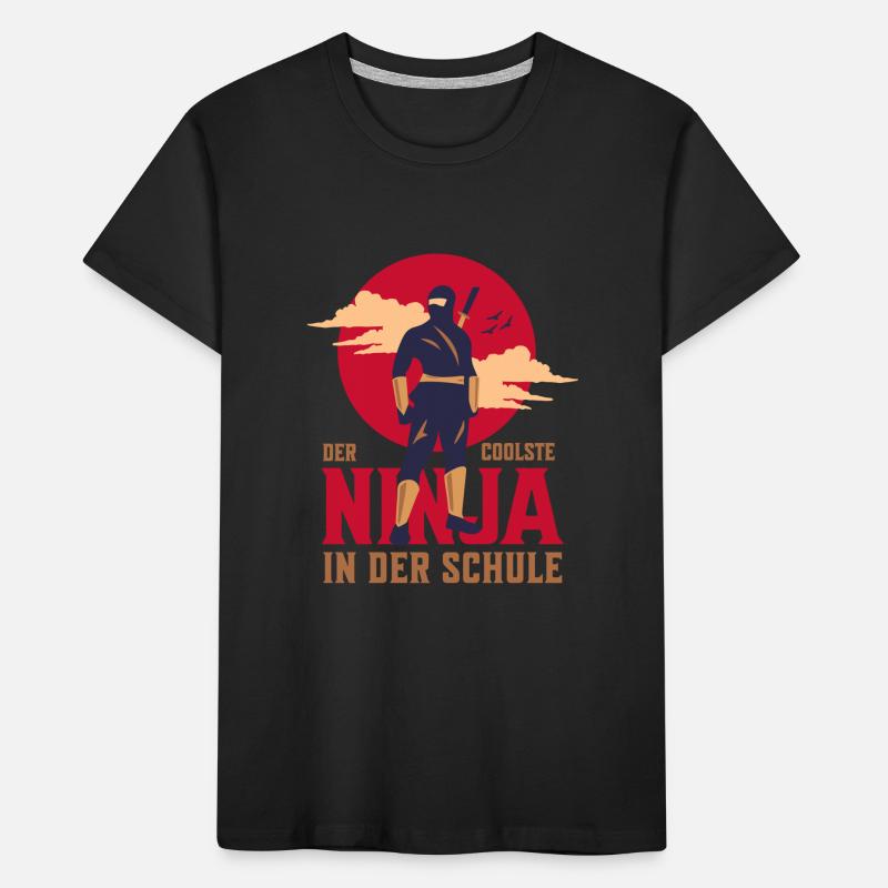 Der Coolste Ninja In Der Schule Ninja Judo Karate Kinder Premium Bio T-Shirt