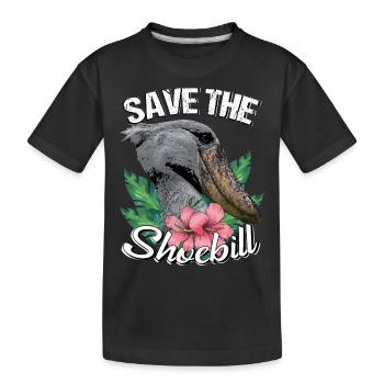 Schuhschnabel Sauvez le bec-de-chaussure - T-shirt bio Premium Enfant - noir - Devant