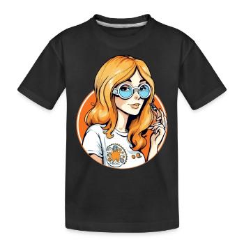 Anne Hippie - Kinder Premium Bio T-Shirt - Schwarz - Vorne
