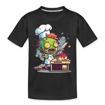 Cooking with the Undead - Kids' Premium Organic T-Shirt - black - Front