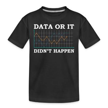 Données ou cela ne s’est pas produit Analyste de données - T-shirt bio Premium Enfant - noir - Devant