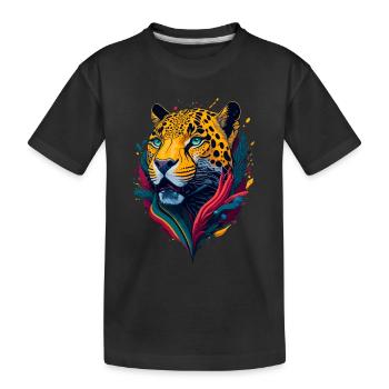 Joli jaguar abstrait - T-shirt bio Premium Enfant - noir - Devant