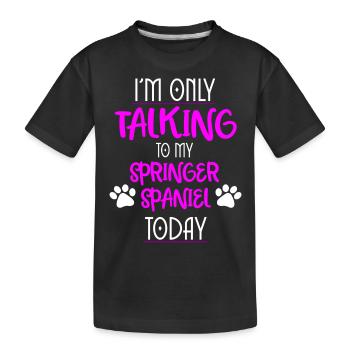 Springer épagneul drôles dictons - T-shirt bio Premium Enfant - noir - Devant