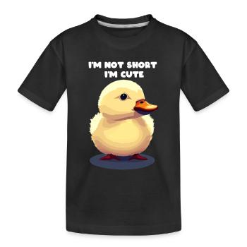 Entchen Cute süß niedlich - Kinder Premium Bio T-Shirt - Schwarz - Vorne