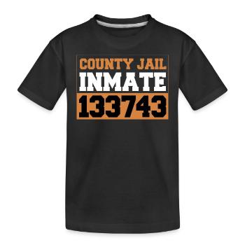 County Jail Inmate Funny Halloween - Kids' Premium Organic T-Shirt - black - Front