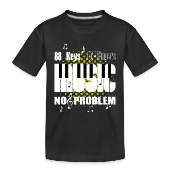 Piano Piano 88Keys 10Fingers Music Instrument - Kids' Premium Organic T-Shirt - black - Front