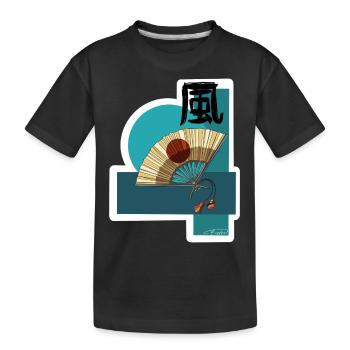 Sensu des Windes - Kinder Premium Bio T-Shirt - Schwarz - Vorne