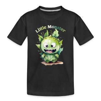 Kleine Monster 2 - Kinder Premium Bio T-Shirt - Schwarz - Vorne
