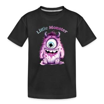Kleines Monster 4 - Kinder Premium Bio T-Shirt - Schwarz - Vorne