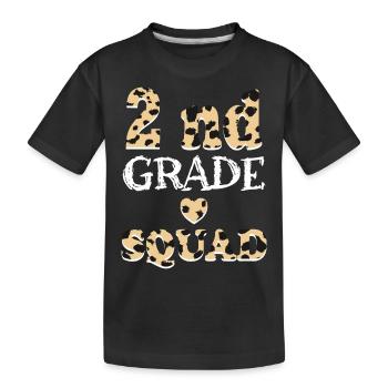 Leopard Lehrergeschenke der 2. Klasse - Kinder Premium Bio T-Shirt - Schwarz - Vorne