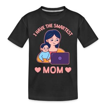 Muttertag Stolzes Design - Kinder Premium Bio T-Shirt - Schwarz - Vorne