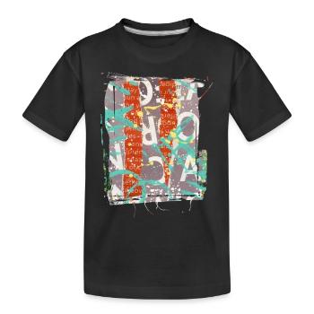 Extraits de journaux Albums Magazines Code alphabet - T-shirt bio Premium Enfant - noir - Devant