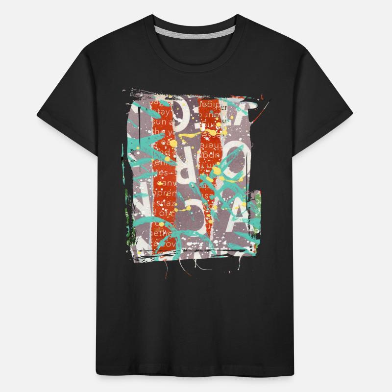 Newspaper Clips Scrapbook Magazines Alphabet Code Kids' Premium Organic T-Shirt