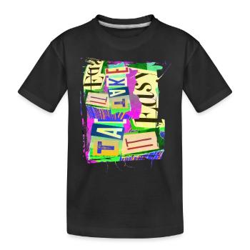 Extraits de journaux Albums Magazines Code alphabet - T-shirt bio Premium Enfant - noir - Devant