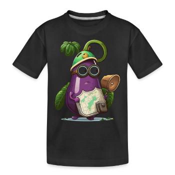 Eggplant Expeditions - Kids' Premium Organic T-Shirt - black - Front