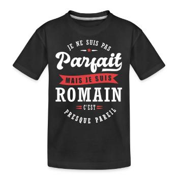 Romain Parfait Cadeau prenom romain - T-shirt bio Premium Enfant - noir - Devant