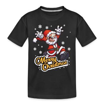 Christmas St. Nicholas Merry Christmas - Kids' Premium Organic T-Shirt - black - Front