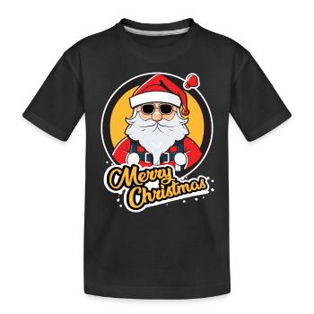 Christmas St. Nicholas Merry Christmas Cool - Kids' Premium Organic T-Shirt - black - Front