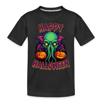 Happy Halloween Cthulhu - Kids' Premium Organic T-Shirt - black - Front