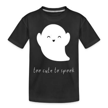 Cute Ghost Halloween T shirt - Kinder Premium Bio T-Shirt - Schwarz - Vorne