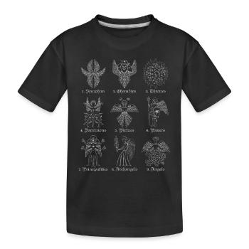 Biblisch genaue Engel neun Engelsreihen - Kinder Premium Bio T-Shirt - Schwarz - Vorne