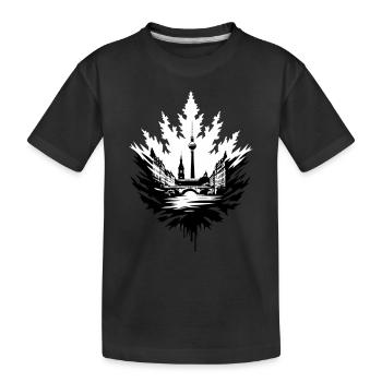 Deine Stadt Berlin - Kinder Premium Bio T-Shirt - Schwarz - Vorne