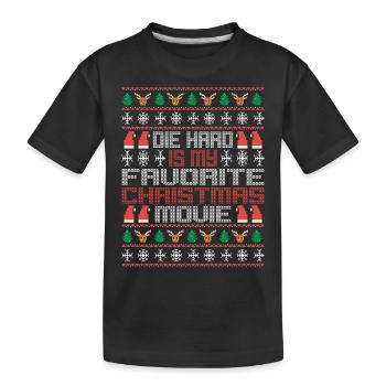 Die Hard Is Christmas Movie Ugly Christmas Pajama - Kinder Premium Bio T-Shirt - Schwarz - Vorne