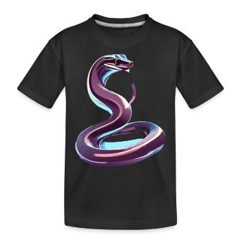 Chrom Schlange - Kinder Premium Bio T-Shirt - Schwarz - Vorne