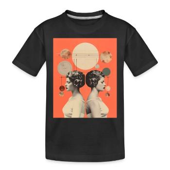 Zwillinge - Kinder Premium Bio T-Shirt - Schwarz - Vorne