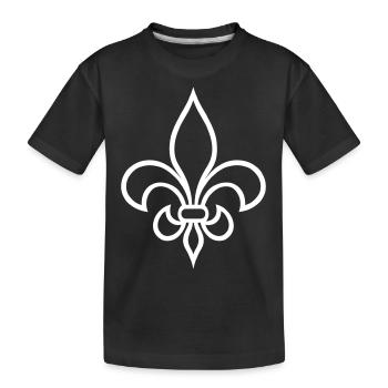 Logo de lys Français simple - T-shirt bio Premium Enfant - noir - Devant