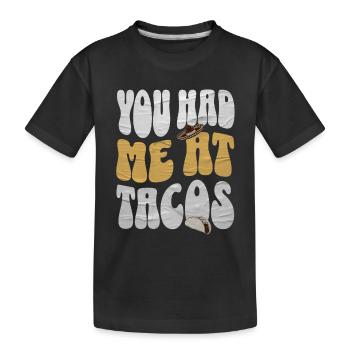 Taco - Kinder Premium Bio T-Shirt - Schwarz - Vorne