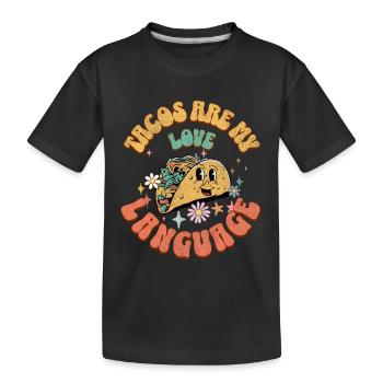 Taco - Kinder Premium Bio T-Shirt - Schwarz - Vorne