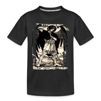 Archangel Saint Religion God Angel Faith Michael - Kids' Premium Organic T-Shirt - black - Front