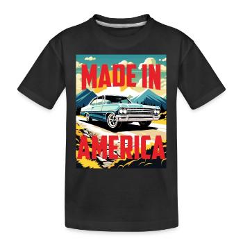 NOVA MADE IN AMERICA - Kinder Premium Bio T-Shirt - Schwarz - Vorne