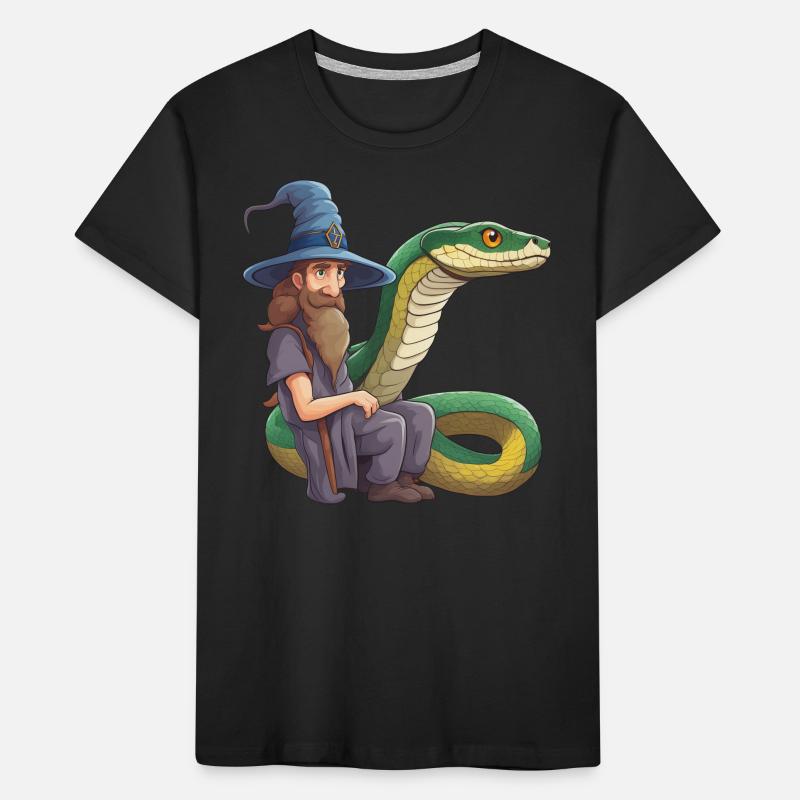 Sorcier Serpent Anaconda Serpent Boa Python T-shirt bio Premium Enfant