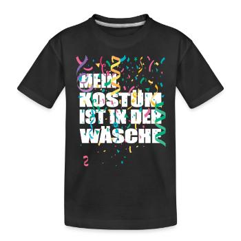My costume is in the wash Carnival Carnival - Kids' Premium Organic T-Shirt - black - Front