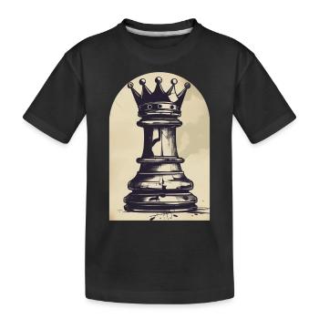échecs, échecs, jeu de société, roi, sport, médiéval, - T-shirt bio Premium Enfant - noir - Devant