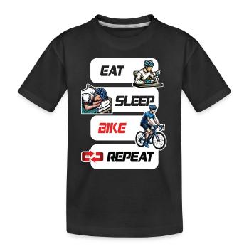 Eat Sleep Bike Repeat Bike & Road Bike citation - T-shirt bio Premium Enfant - noir - Devant
