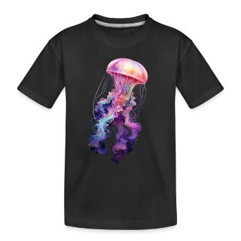 Cadeau de méduse - T-shirt bio Premium Enfant - noir - Devant