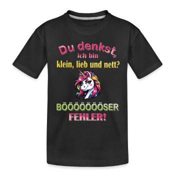 Lustiger Spruch für coole Mädchen - Kinder Premium Bio T-Shirt - Schwarz - Vorne