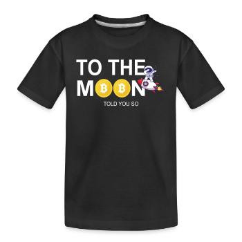 Bitcoin Chart To The Moon - Kinder Premium Bio T-Shirt - Schwarz - Vorne
