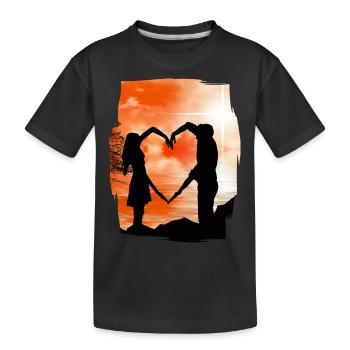 humeur saint valentine - T-shirt bio Premium Enfant - noir - Devant
