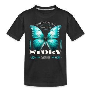 Dépliez votre propre magnifique Story Butterfly - T-shirt bio Premium Enfant - noir - Devant