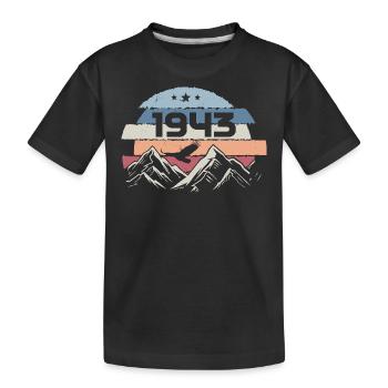Original 1943 Jahrgang 1943 Geburtstag 1943 - Kinder Premium Bio T-Shirt - Schwarz - Vorne