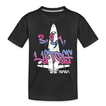 NASA Navette Spatiale 3, 2, 1 Liftoff Design Cool - T-shirt bio Premium Enfant - noir - Devant