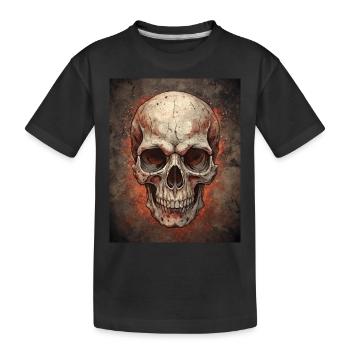 Grunge Skull - Kids' Premium Organic T-Shirt - black - Front
